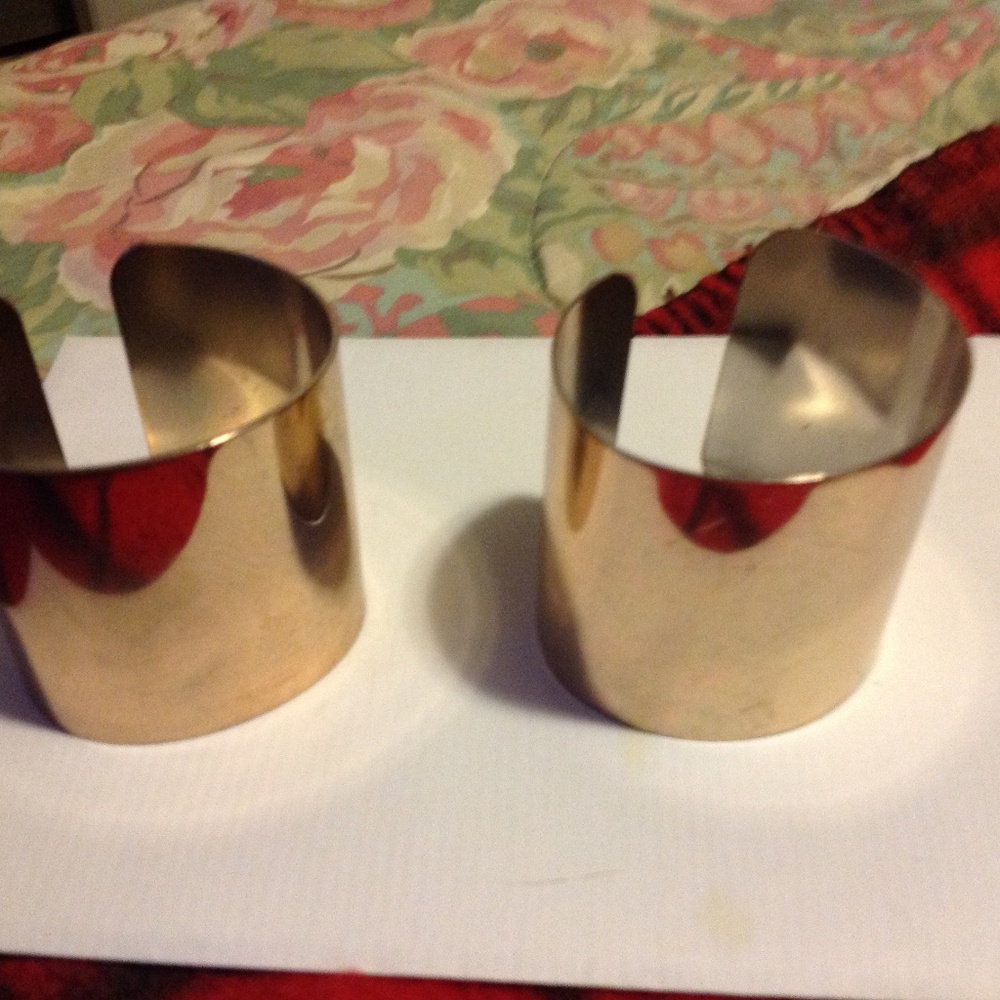 2 Gold Tone Bracelets